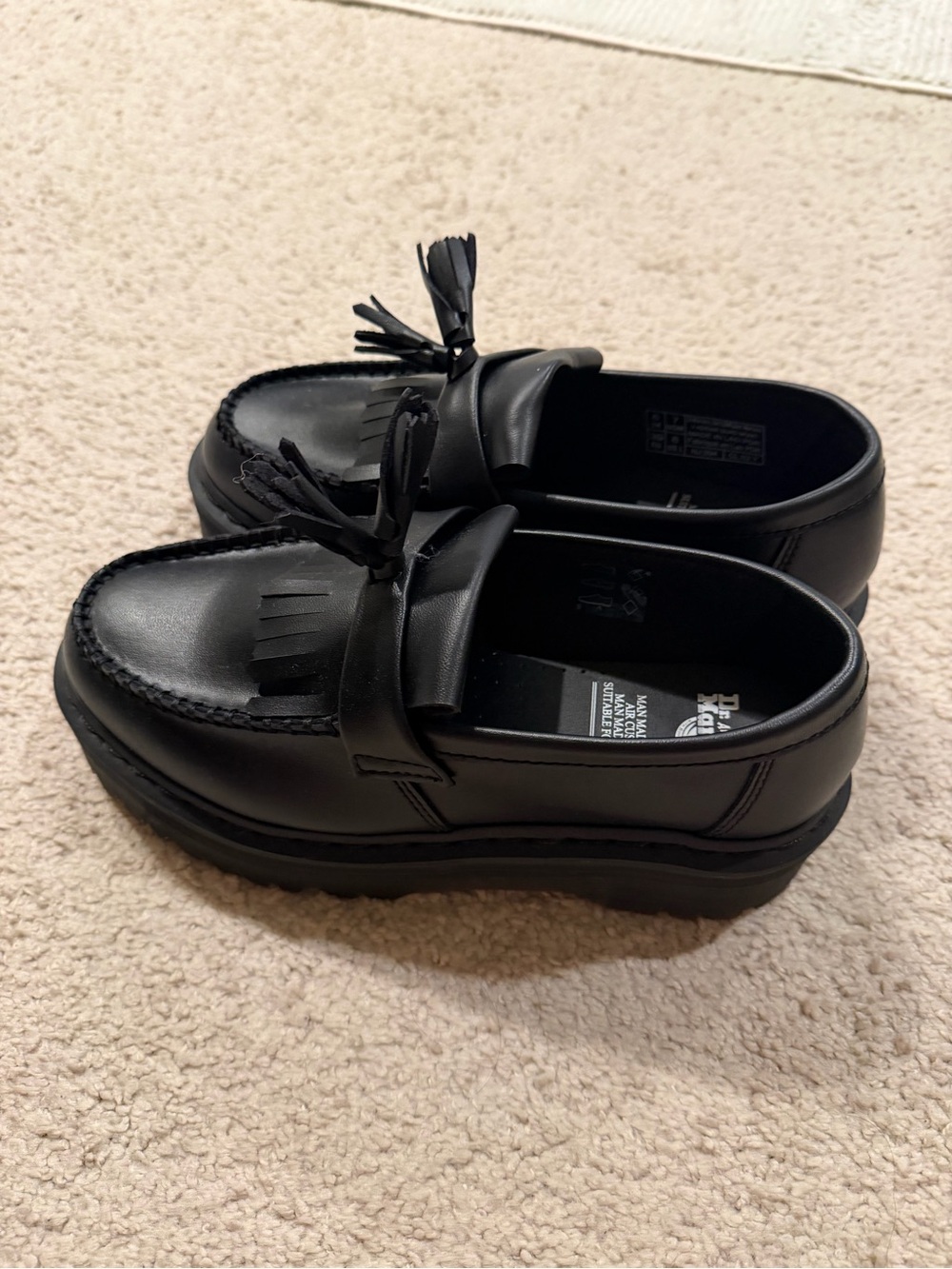 Dr. Martens womens 8 Black Tassel Loafers